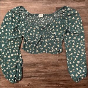 Sienna Sky Teal Floral Blouse